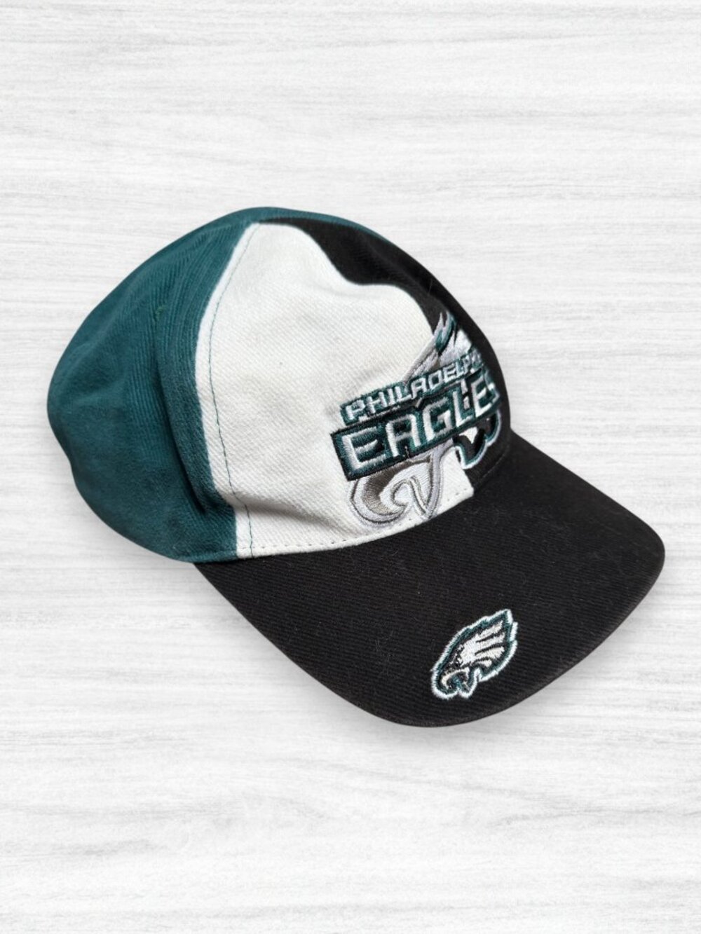 Y2K Philadelphia Eagles Football Kids Hat NFL Colorblock Embroidered Cap Vintage